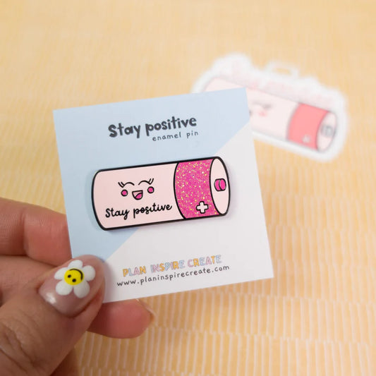 Sunshine Lane - Stay Positive Enamel Pin