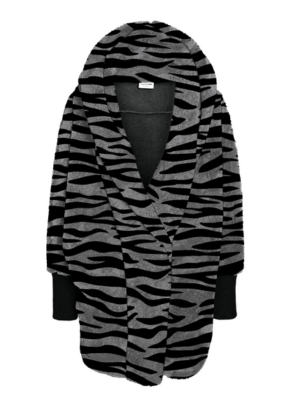 Noisy May - Zebra Print Fluffy Jacket