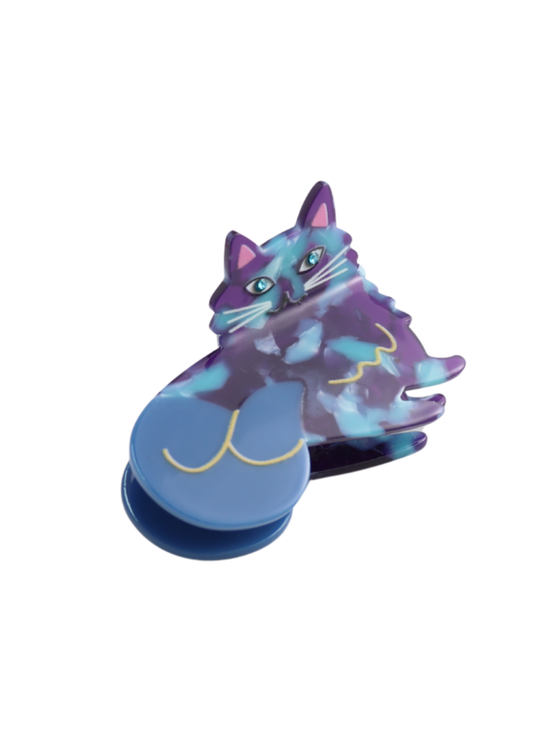 The Edit - Blue & Purple Cat Hair Claw