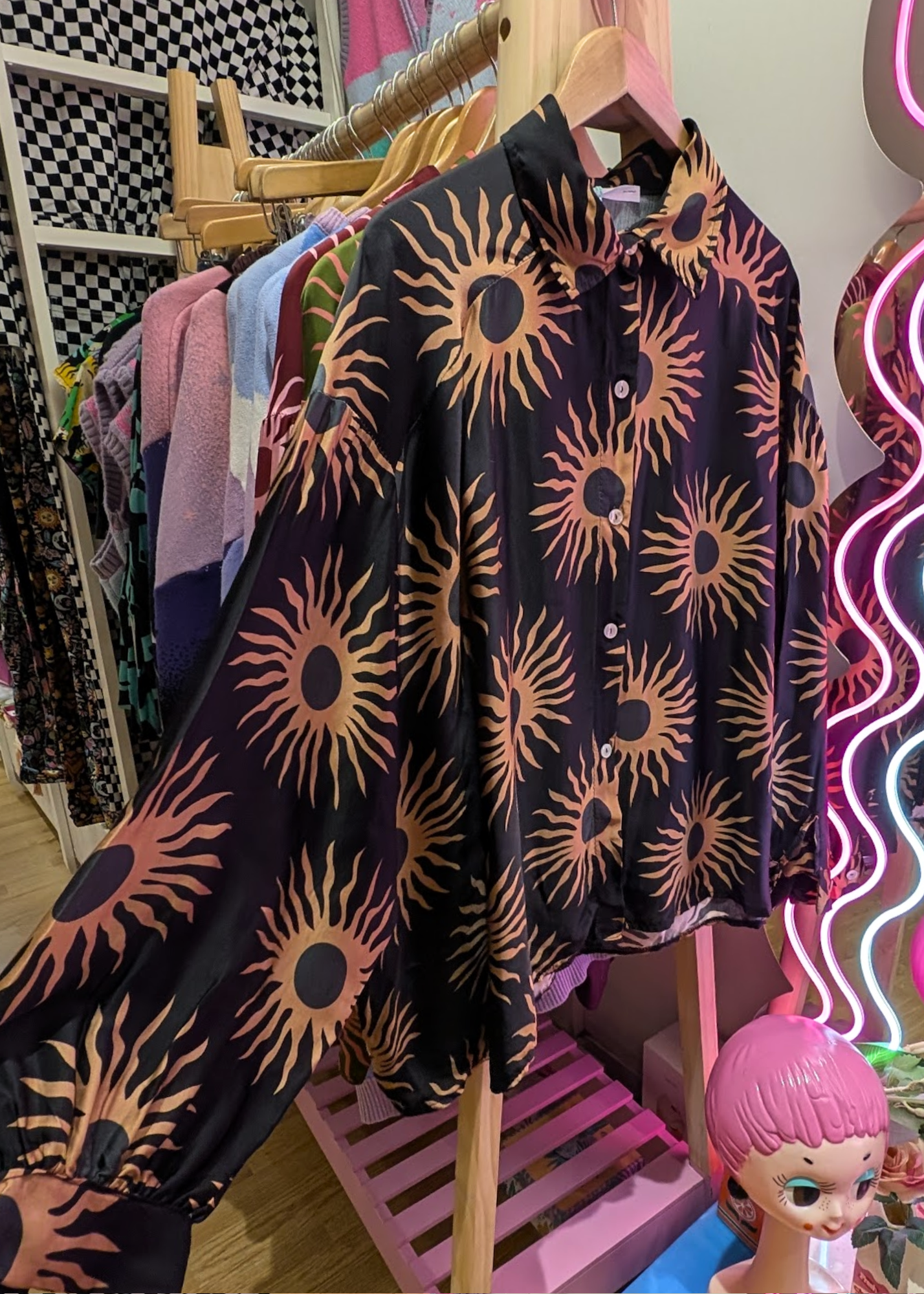 The Edit - Black and Brown Sun Shirt