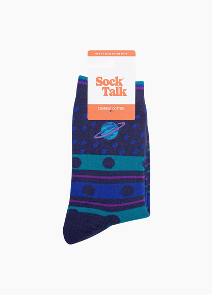 Sock Talk - Embroidered Planet Socks
