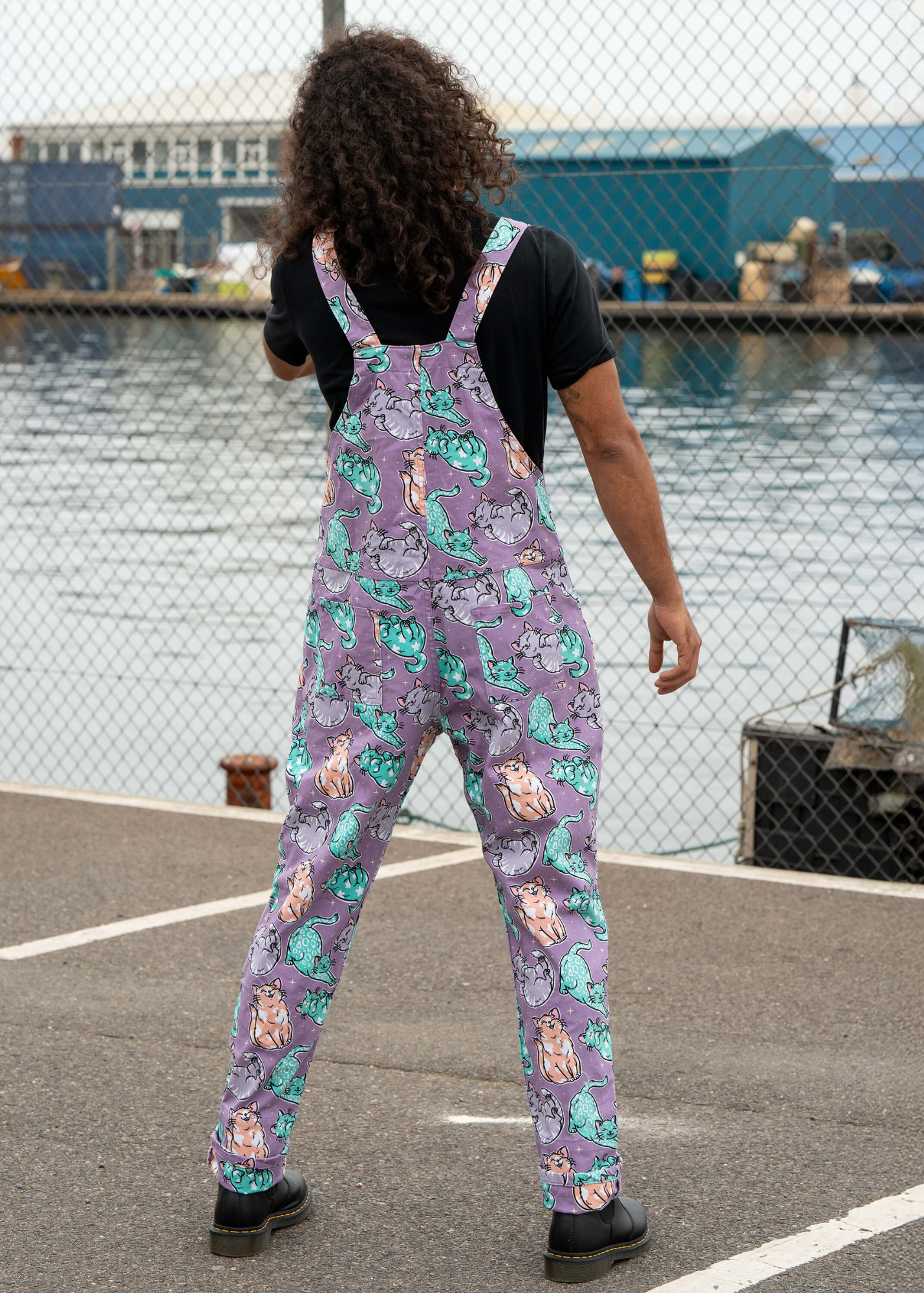 Rebel Romance x Abi Perry - Purrfect Cats Stretch Dungarees