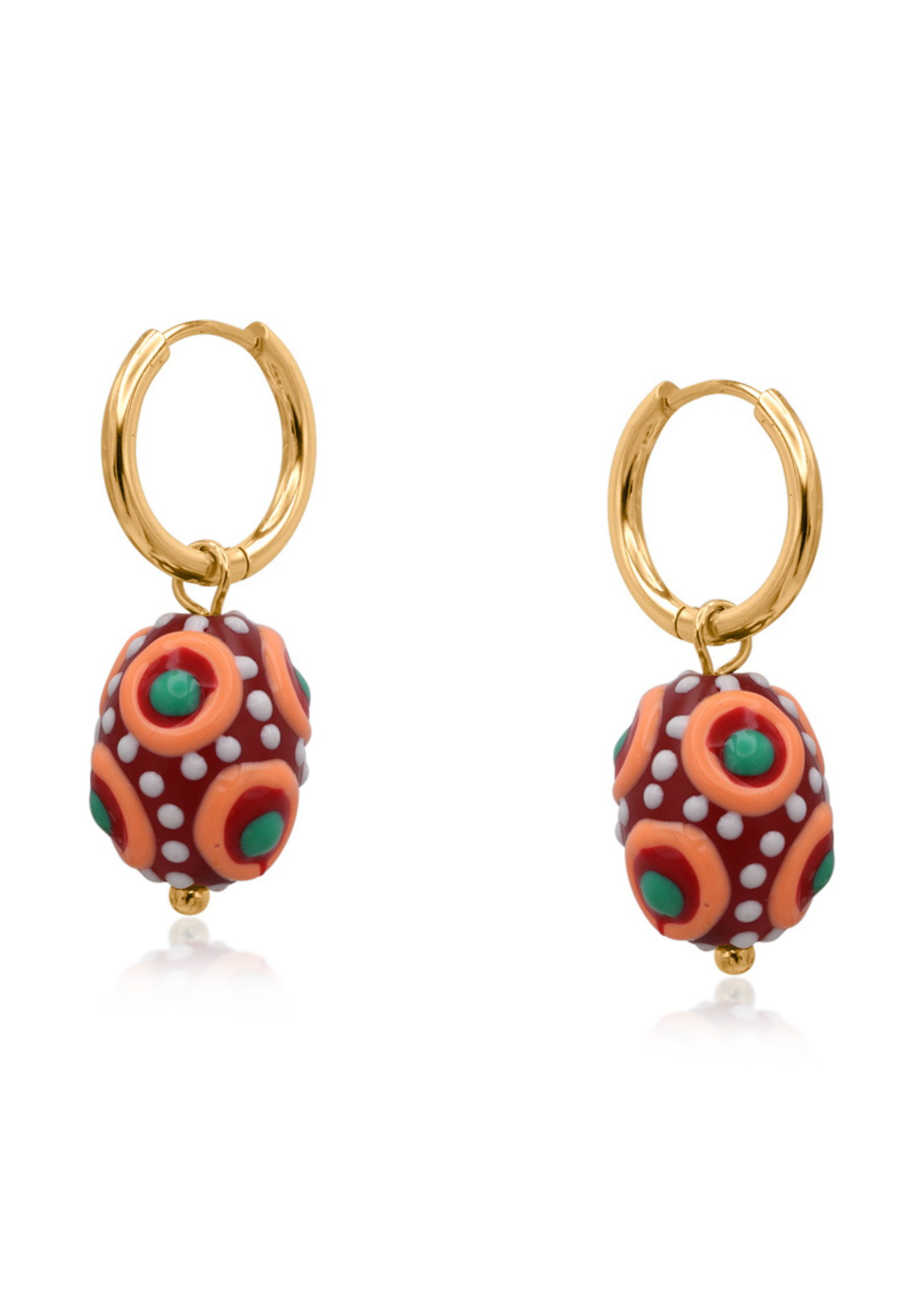 Big Metal London - Santa Fe Egg Charm Earrings