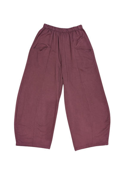 The Edit - Burgundy Jersey Cocoon Trousers