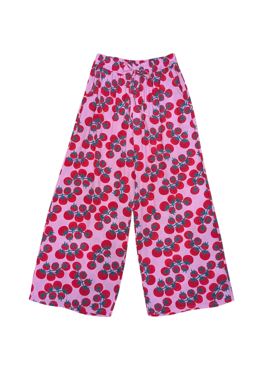 The Edit - Pink & Red Tomato Wide Leg Trousers