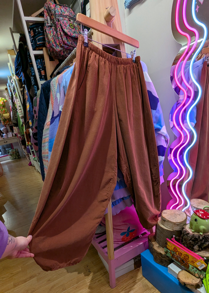 The Edit - Burnt Orange Needle Cord Cocoon Joggers