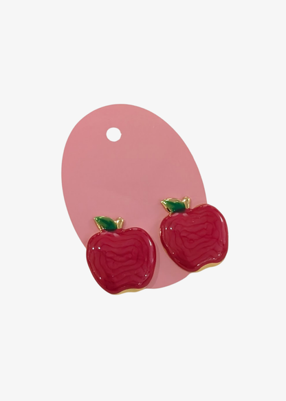 The Edit - Enamel Apple Earrings