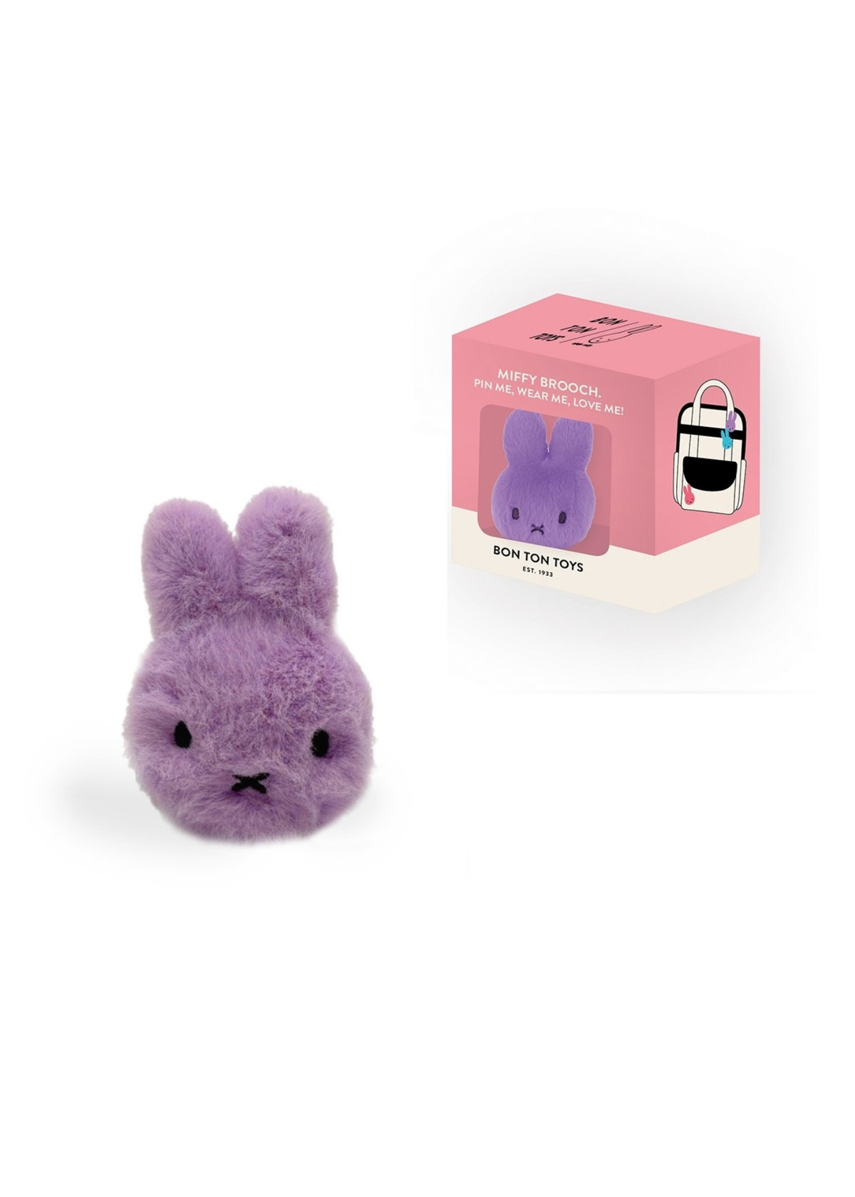 Miffy - Lilac Miffy Fuzzy Eco Brooch in Gift Box