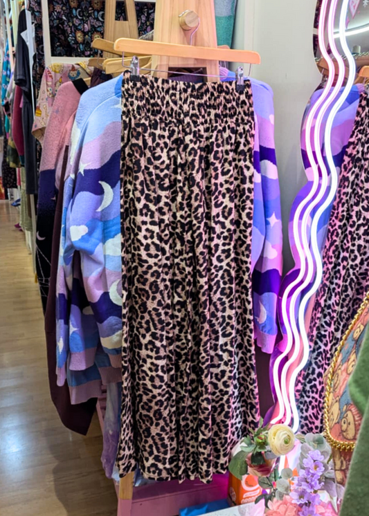 The Edit - Leopard Wide Leg Palazzo Trousers