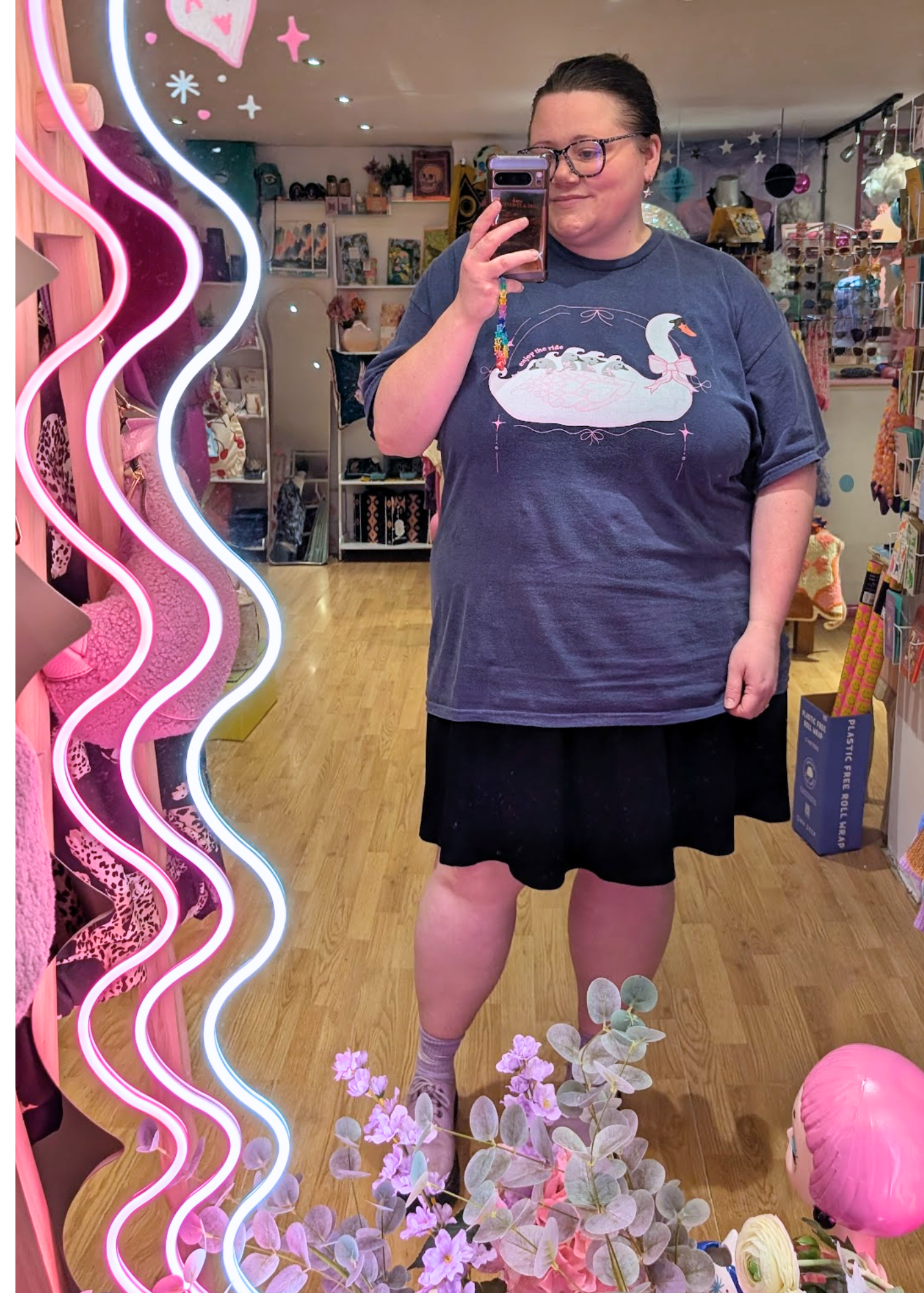 Home of Rainbows - 'Enjoy the Ride' Swan Tee
