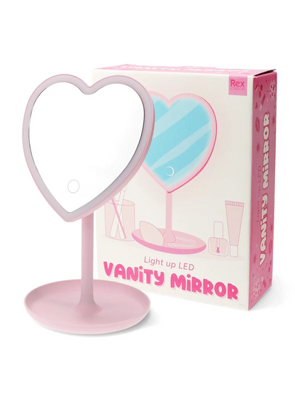 Rex London - Heart Shaped Light Up Vanity Mirror