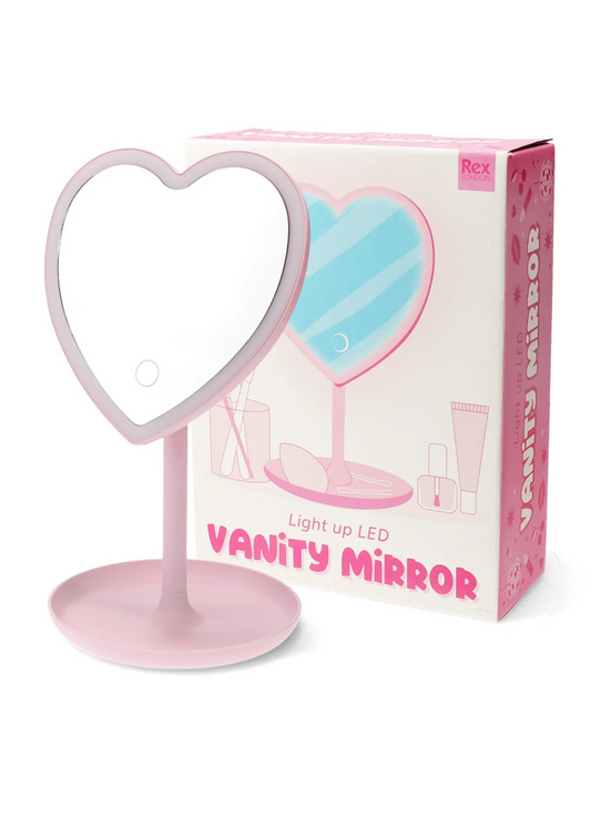 Rex London - Heart Shaped Light Up Vanity Mirror