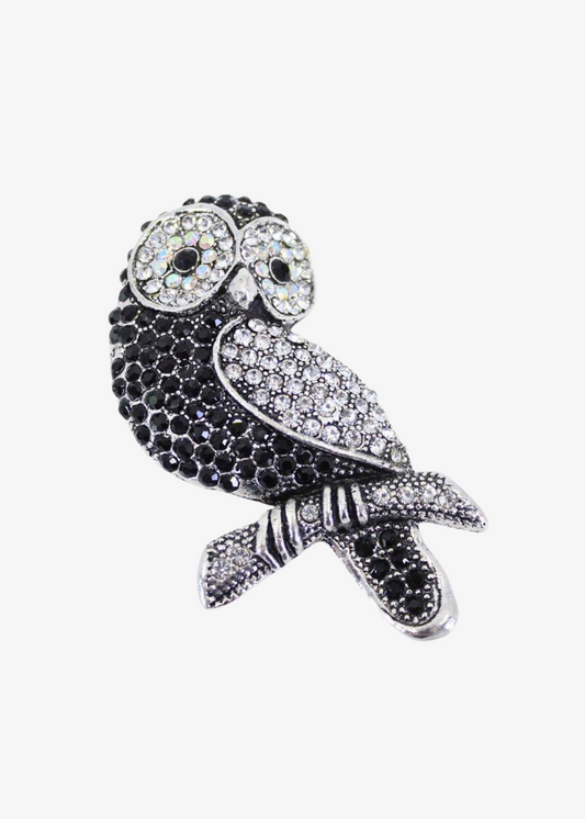 The Edit - Bejeweled Owl Brooch