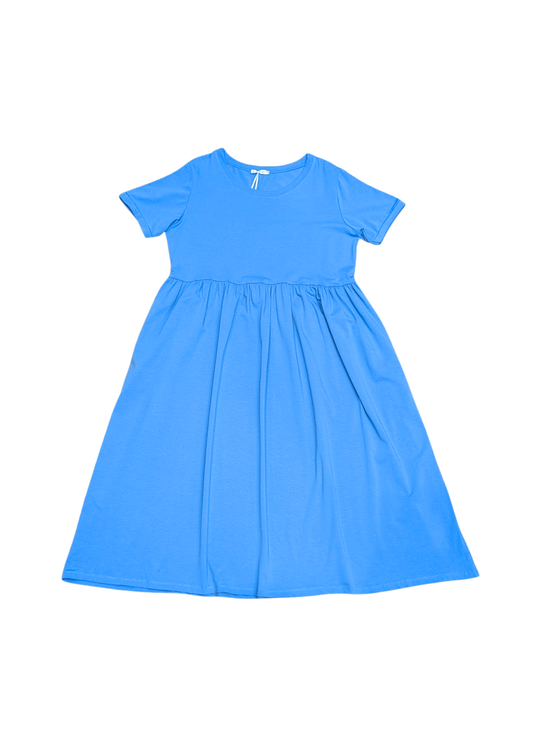 The Edit - Cornflower Blue Smock Dress with Pockets