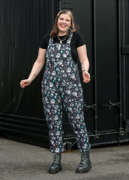 Rebel Romance x Katie Abey - Pigeon Party Stretch Dungarees