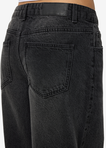 Noisy May - Kettie Black Wash Wide Leg Jeans