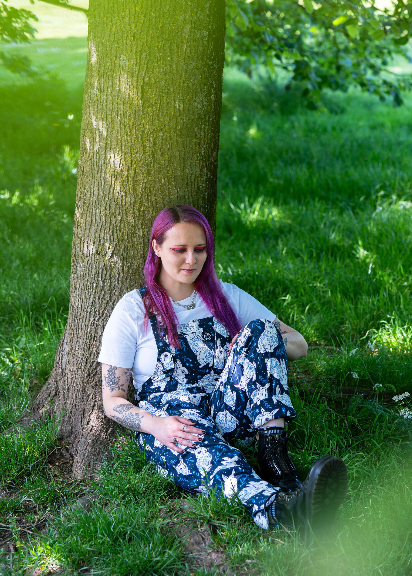 Rebel Romance x Abi Perry - Bunnies Stretch Dungarees