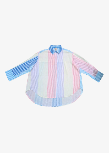 The Edit - Pastel Stripe Oversized Shirt