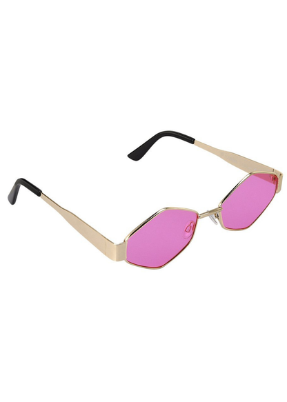 The Edit - Hexagonal Sunglasses in Pink