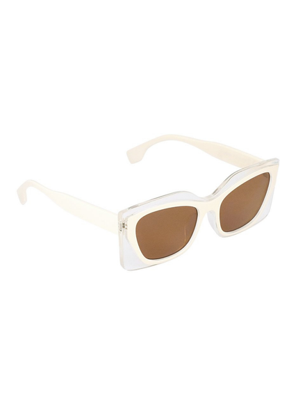 The Edit - Double Frame Sunglasses in White