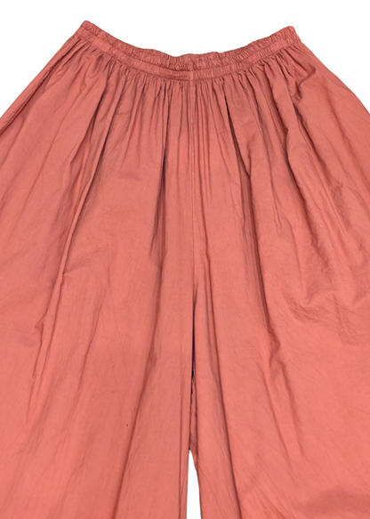 The Edit - Wide Leg Cotton Palazzo Pants in Pumpkin