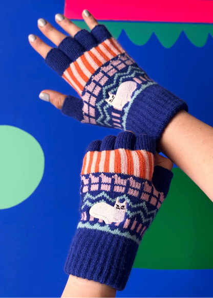 House of Disaster - Catnip Fingerless Gloves