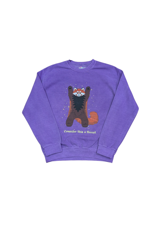 Home of Rainbows - Red Panda Threat Sweater in Purple