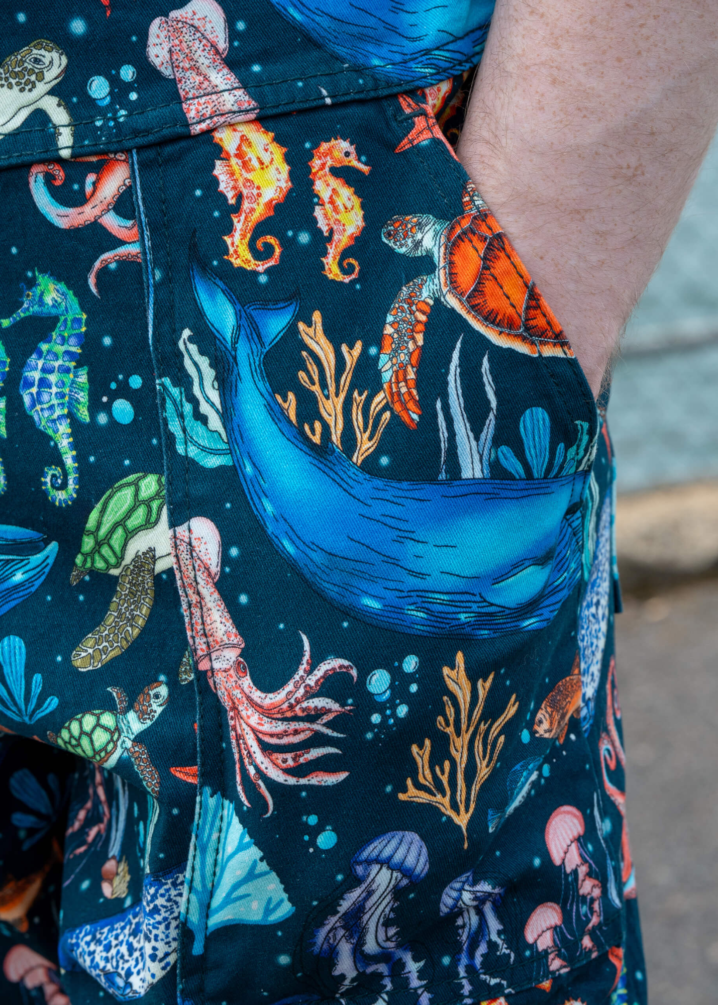 Run & Fly - Ocean Stretch Twill Dungarees