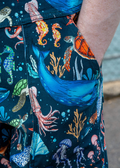 Run & Fly - Ocean Stretch Twill Dungarees