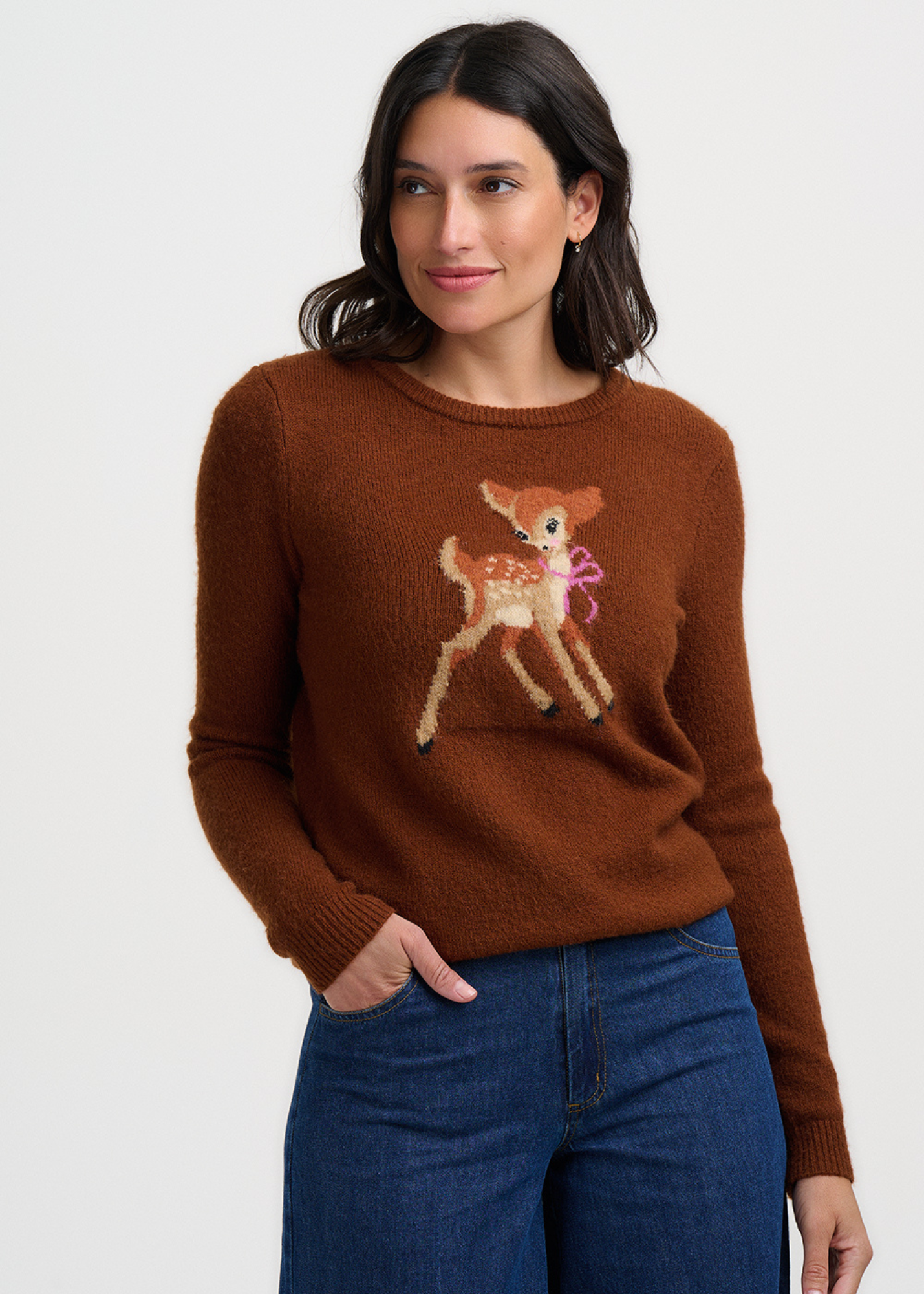 Sugarhill Brighton - Brown Vintage Baby Deer Kia Jumper