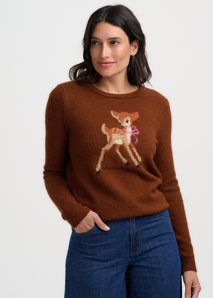 Sugarhill Brighton - Brown Vintage Baby Deer Kia Jumper