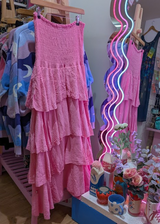 The Edit - Pink Strapless Rara Dress
