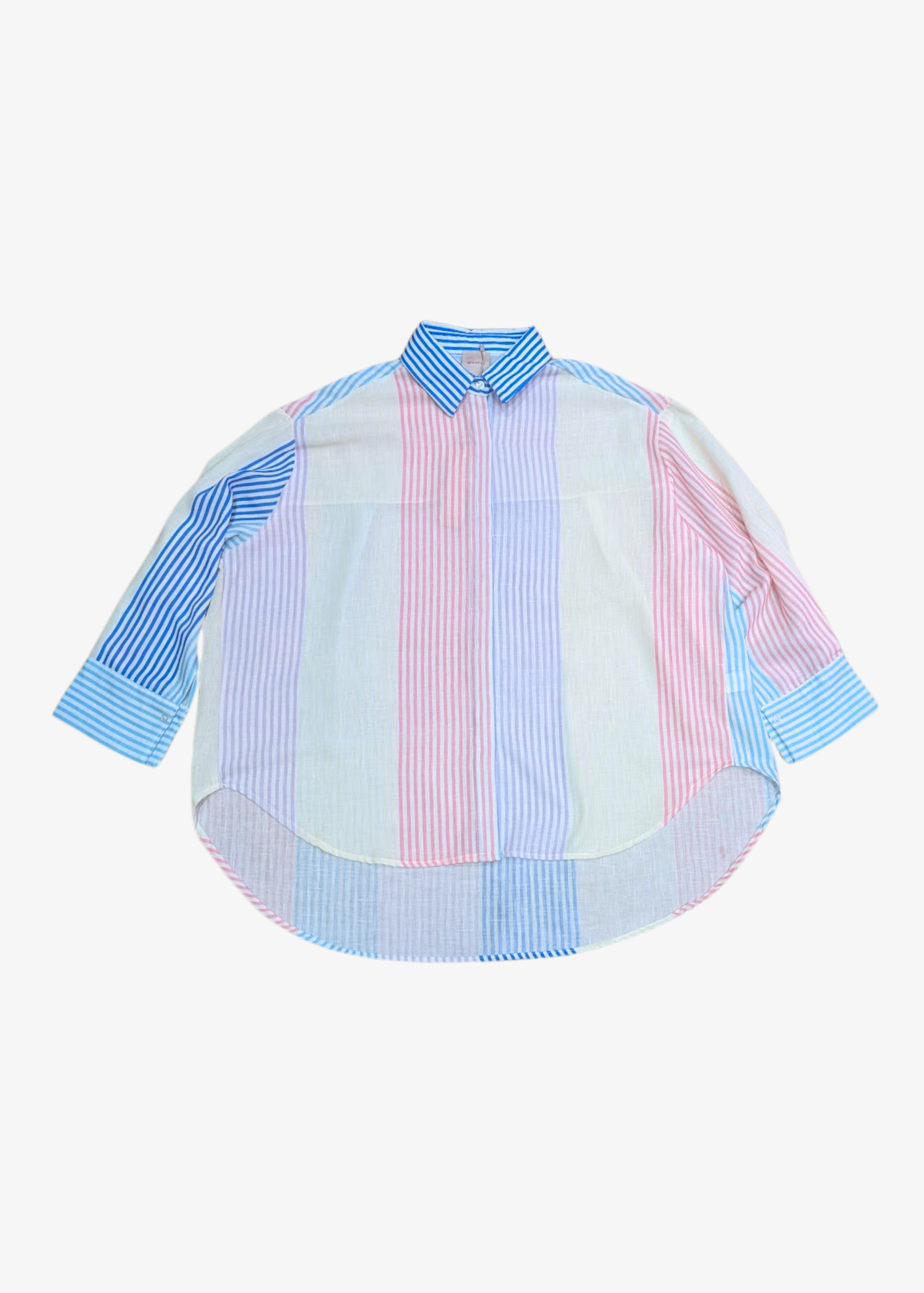 The Edit - Pastel Stripe Oversized Shirt