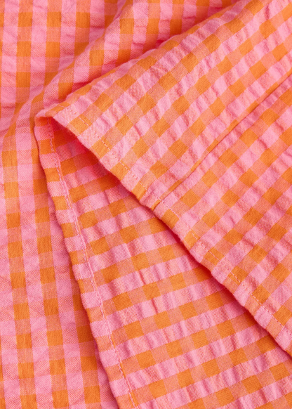 JJXX - Persimmon Gingham Seersucker Maxi Skirt