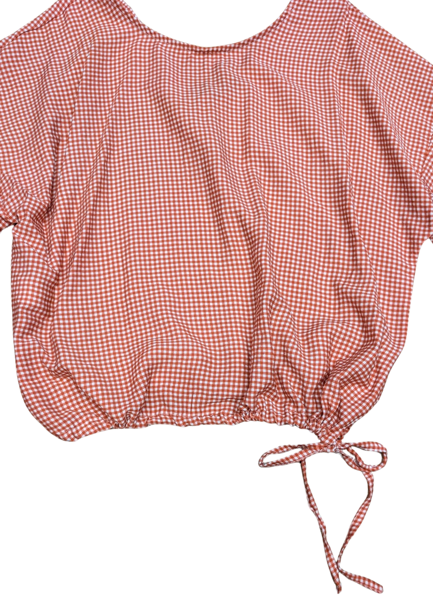 The Edit - Burnt Orange Gingham Top