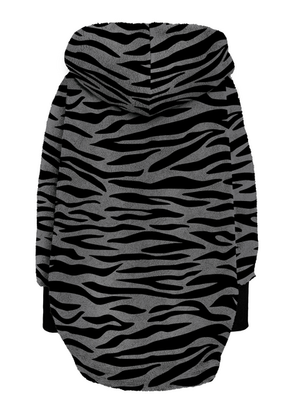 Noisy May - Zebra Print Fluffy Jacket