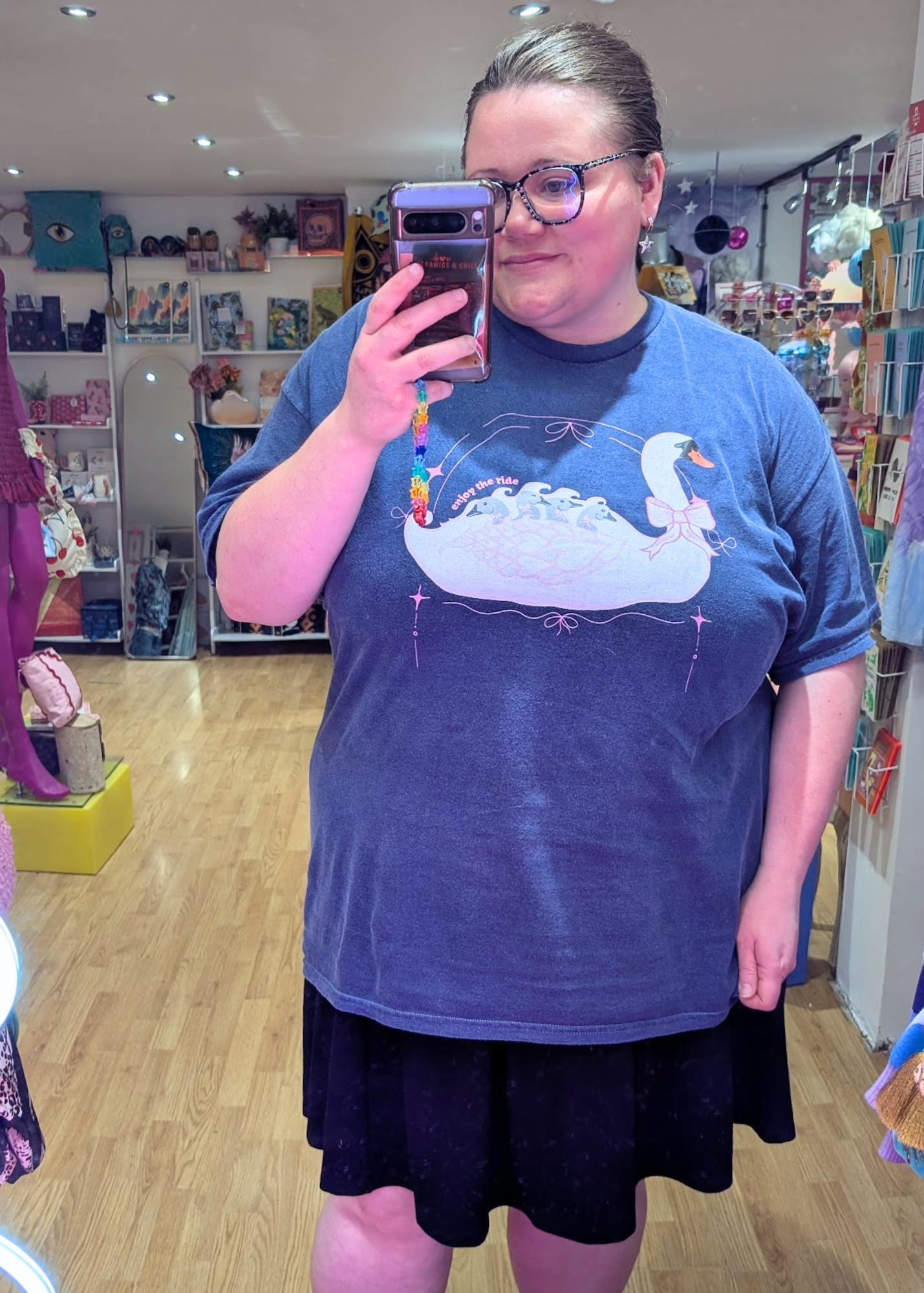 Home of Rainbows - 'Enjoy the Ride' Swan Tee