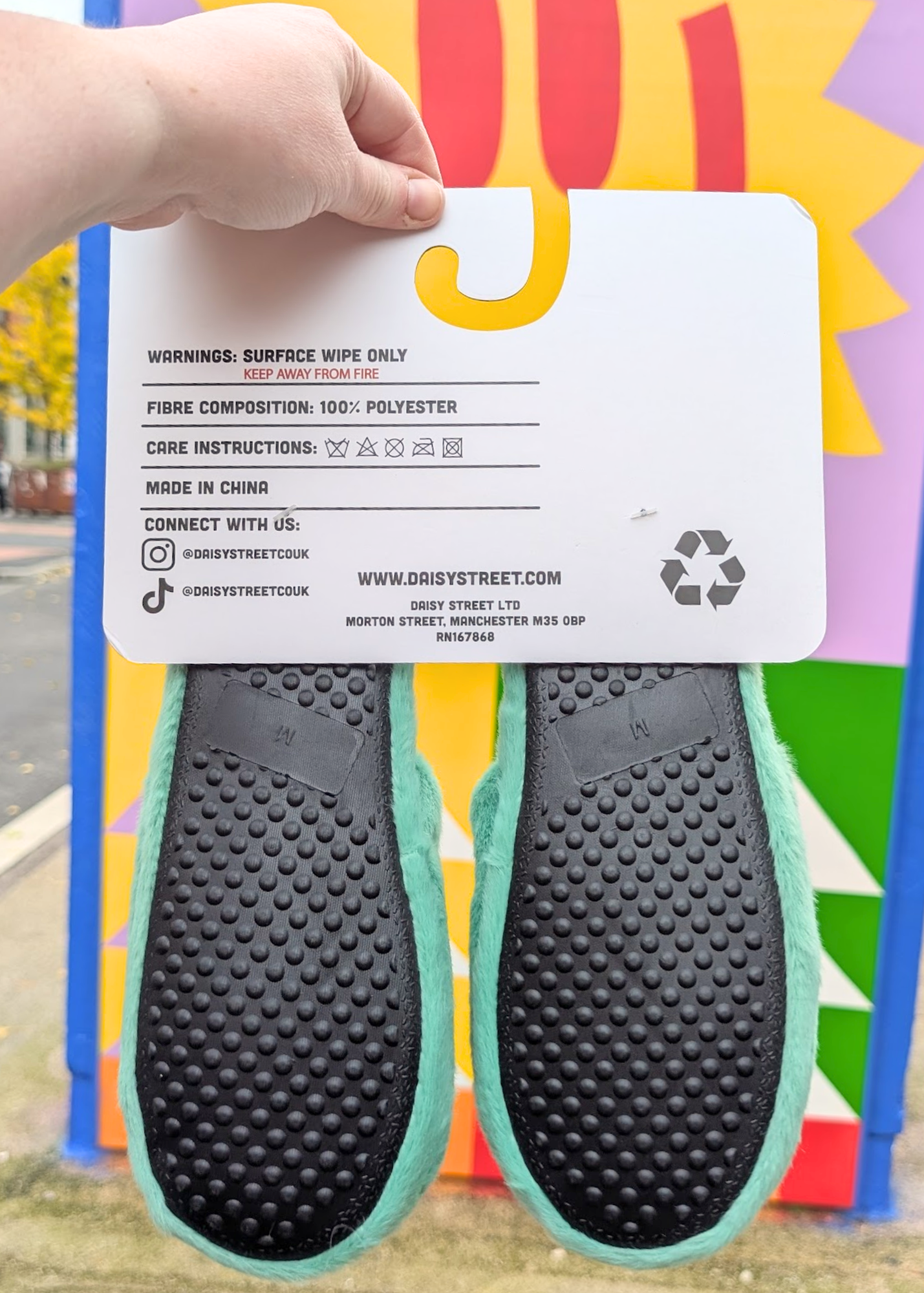 Daisy Street - Strawberry Plush Slippers