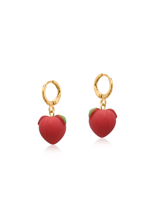 Big Metal London - Peach Cornucopia Hoop Earrings