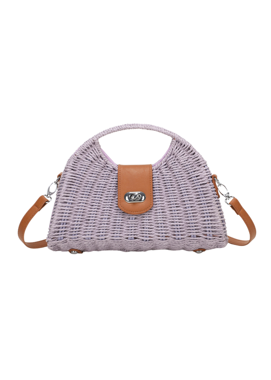 The Edit - Lilac Woven Basket Bag