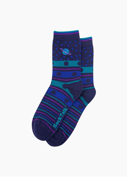 Sock Talk - Embroidered Planet Socks