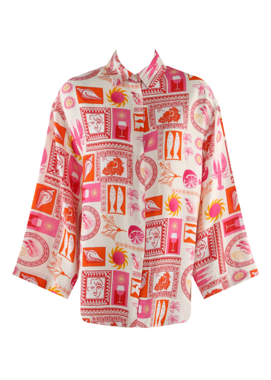 The Edit - Pink Mosaic Shirt