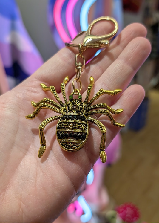 The Edit - Gold Tone Spider Bag Charm Keyring