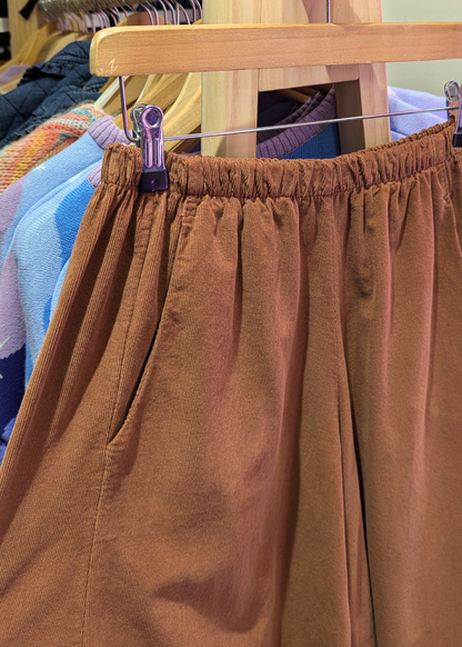 The Edit - Burnt Orange Needle Cord Cocoon Joggers