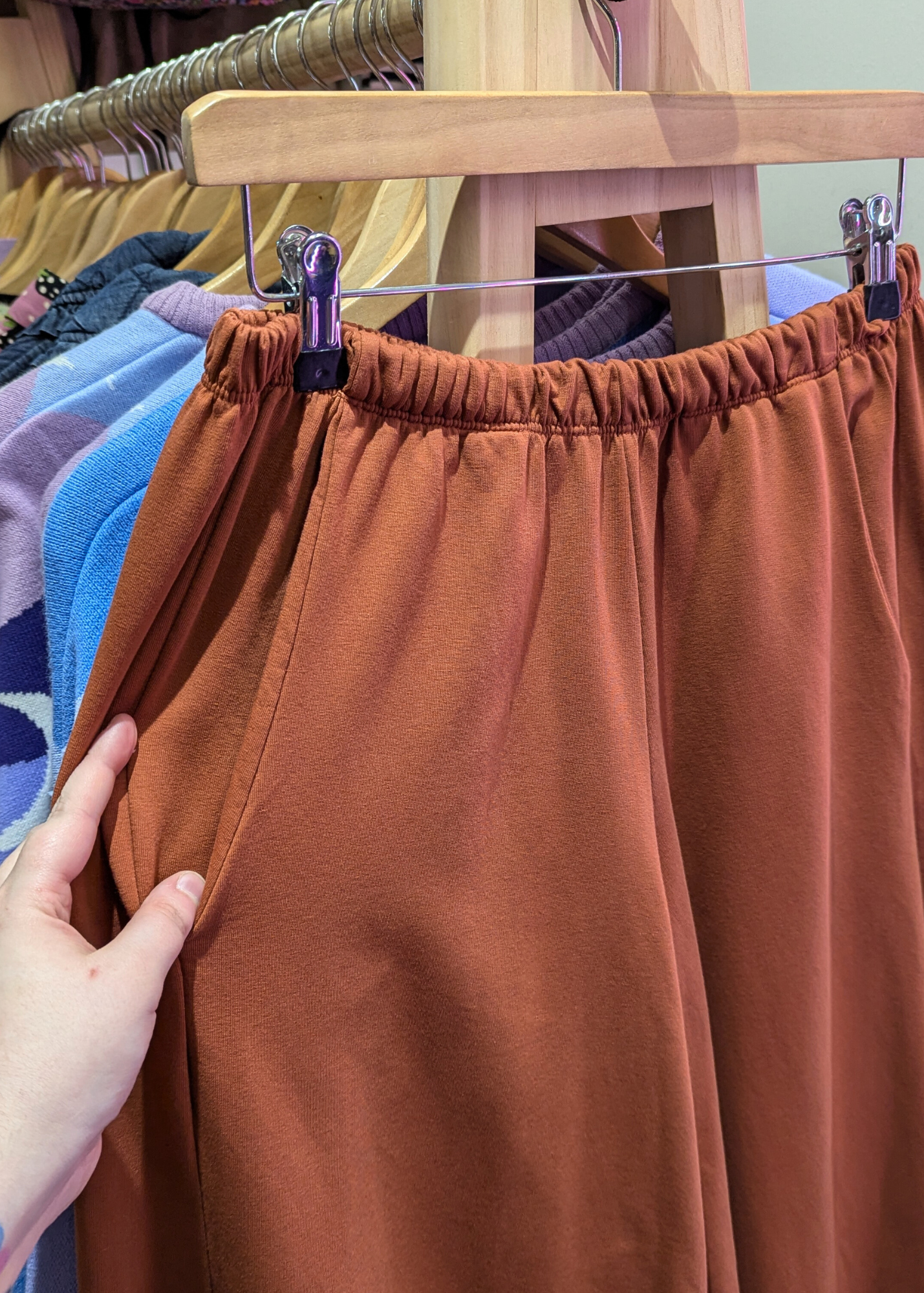 The Edit - Rust Orange Jersey Cocoon Joggers