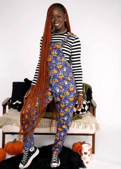 Run & Fly - Pumpkin Racoon Stretch Twill Dungarees