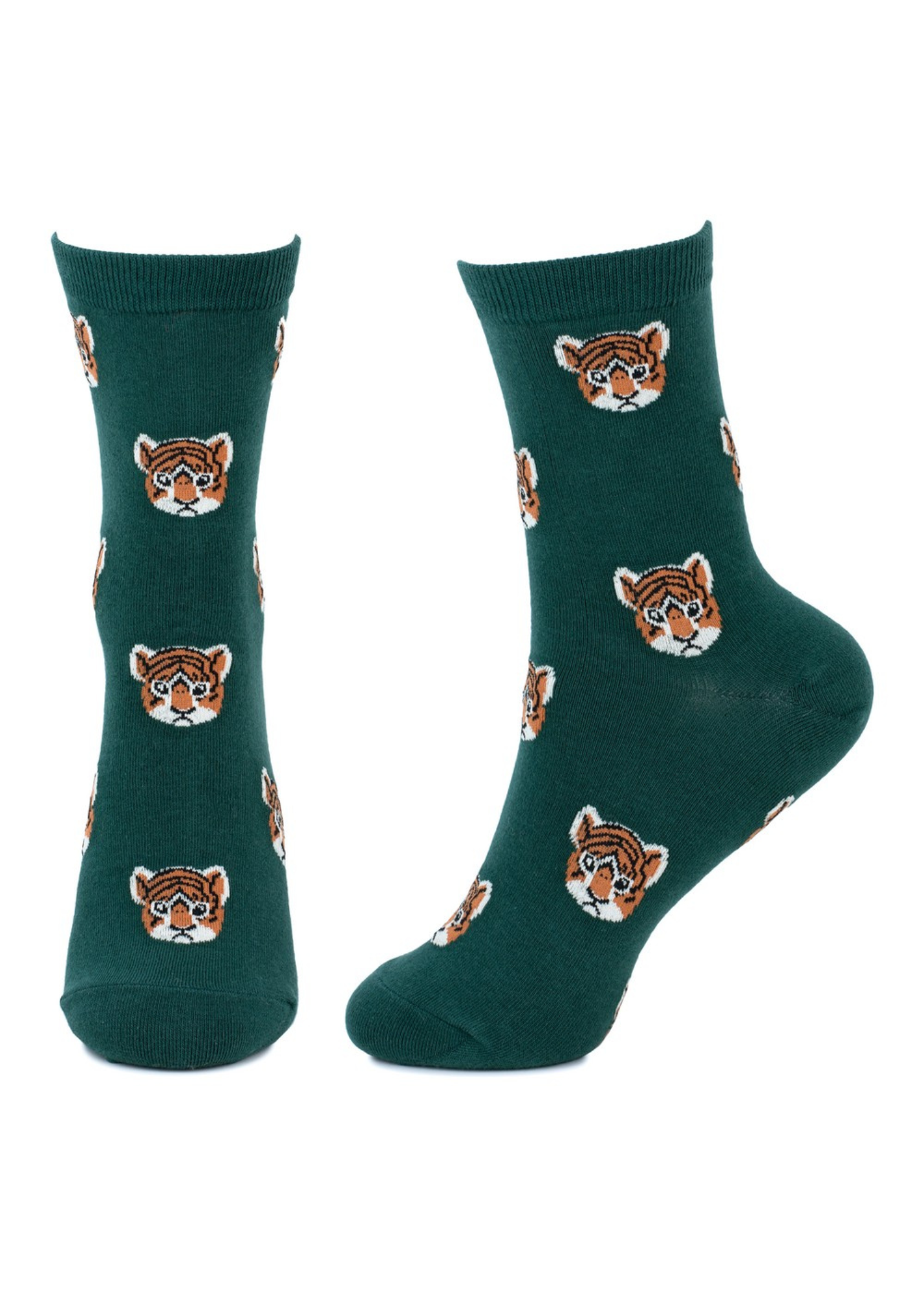 Joe Cool - Green Tiger Faces Socks