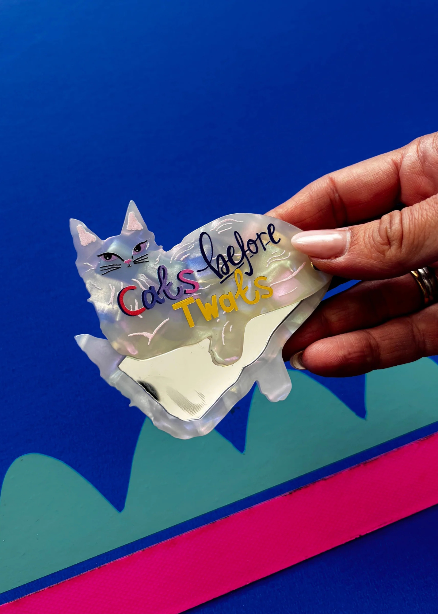 House of Disaster - Catnip 'Cats Before T**ts' Compact Mirror