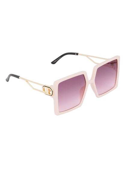 The Edit - Statement Square Sunglasses in Pink