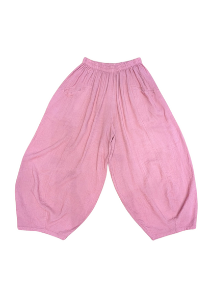 The Edit - Dusky Pink Cocoon Linen Trousers